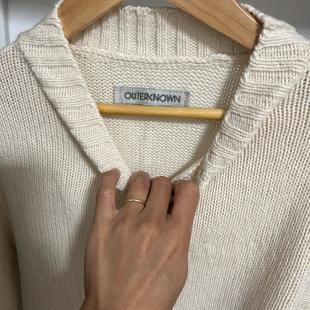 Outerknown Roma sweater, cream, M